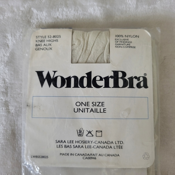 Vintage WonderBra White Knee Highs Pantyhose/Stockings - Picture 4 of 4